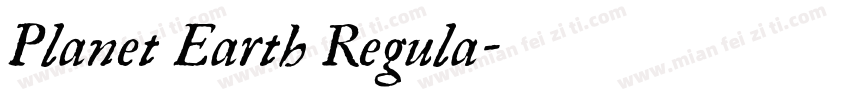 Planet Earth Regula字体转换